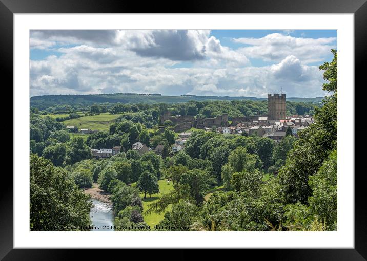 Richmond on the River Swale in North Yorkshire Framed Mounted Print by Nick Jenkins