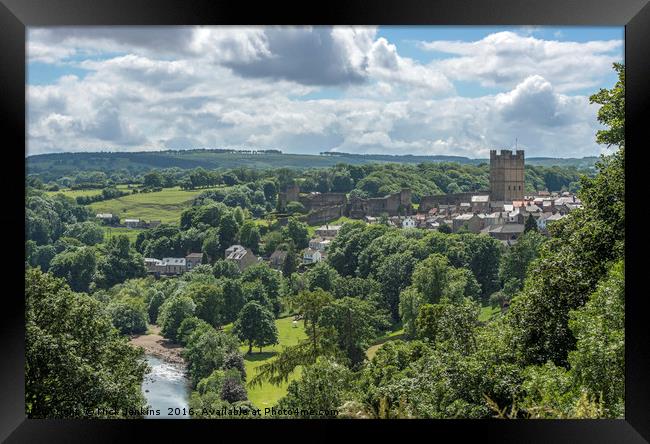 Richmond on the River Swale in North Yorkshire Framed Print by Nick Jenkins
