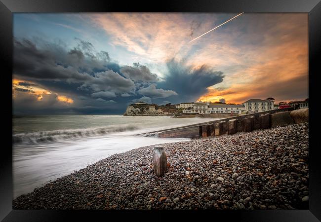 Freshwater As The Storm Rolled In Framed Print by Wight Landscapes