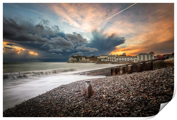 Freshwater As The Storm Rolled In Print by Wight Landscapes