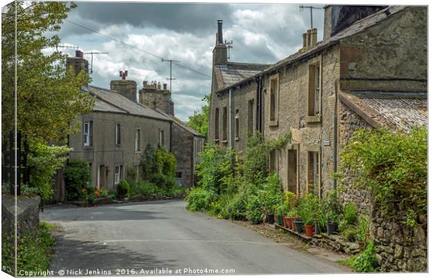 The peaceful Clapham Village Yorkshire Dales  Canvas Print by Nick Jenkins