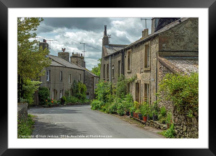 The peaceful Clapham Village Yorkshire Dales  Framed Mounted Print by Nick Jenkins