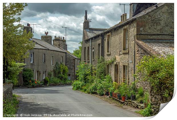 The peaceful Clapham Village Yorkshire Dales  Print by Nick Jenkins