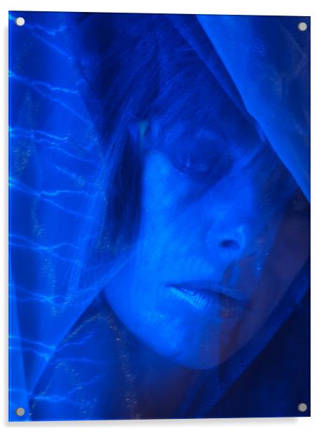 Haunted Blue Acrylic by Mark Hobson
