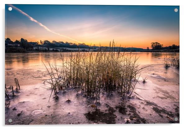 Dawn At The Millpond Acrylic by Wight Landscapes