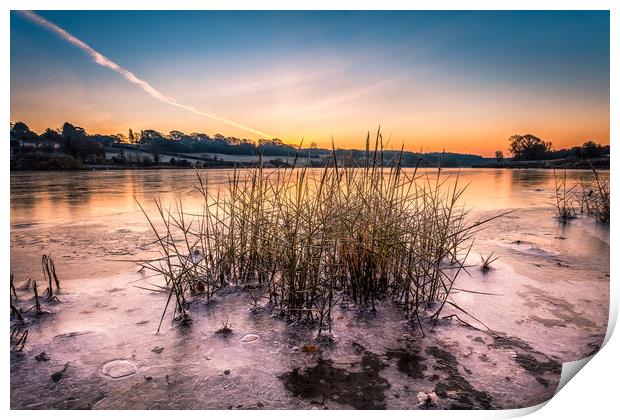 Dawn At The Millpond Print by Wight Landscapes