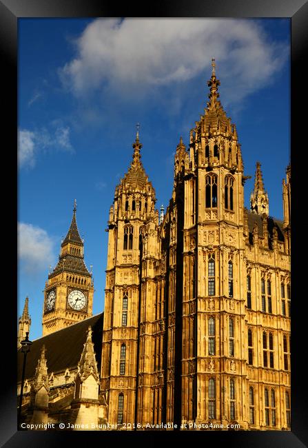 Towers  of Westminster London Framed Print by James Brunker