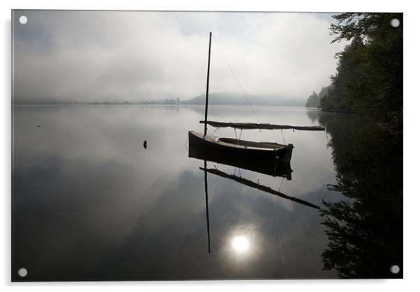 Morning has broken on Lake Bohinj Acrylic by Ian Middleton