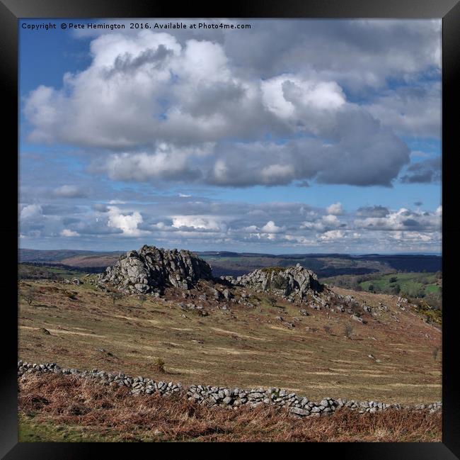 Greator Rocks on Dartmoor Framed Print by Pete Hemington