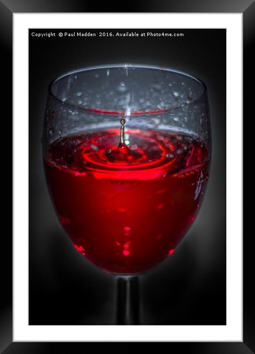 Red red wine Framed Mounted Print by Paul Madden