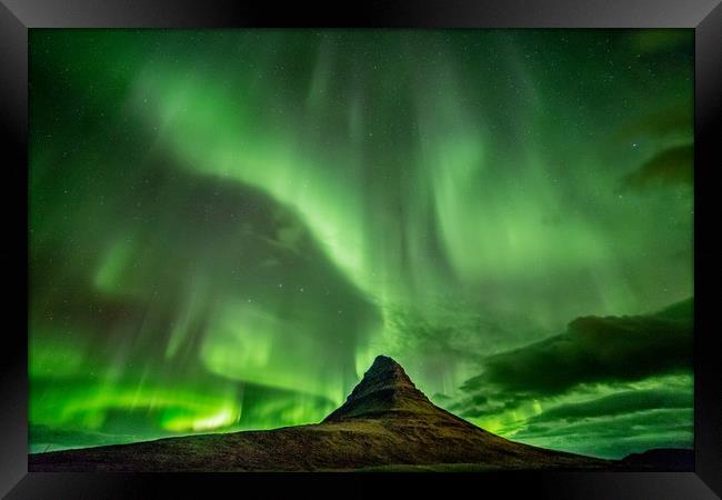 "Aurora Peak" Framed Print by Steve Lansdell