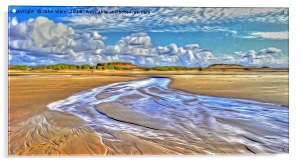 Low Tide (Digital Painting) Acrylic by John Wain