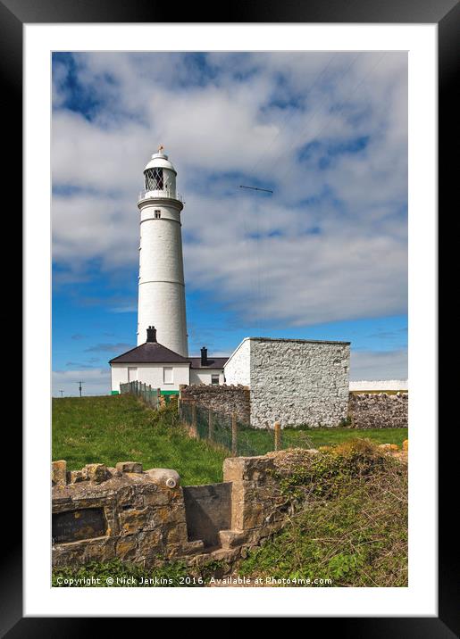 Nash Point Lighthouse Glamorgan Coast Framed Mounted Print by Nick Jenkins