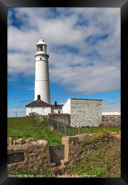 Nash Point Lighthouse Glamorgan Coast Framed Print by Nick Jenkins