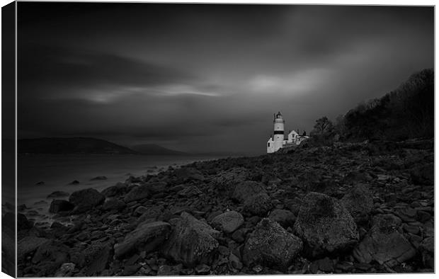 Cloch Lighthouse Canvas Print by Angela H