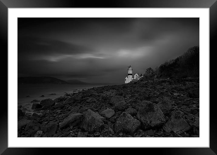 Cloch Lighthouse Framed Mounted Print by Angela H