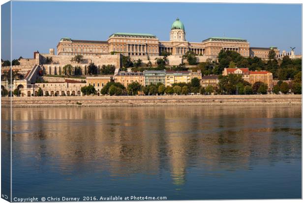 Buda Castle in Budapest Canvas Print by Chris Dorney