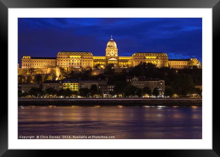 Buda Castle in Budapest Framed Mounted Print by Chris Dorney