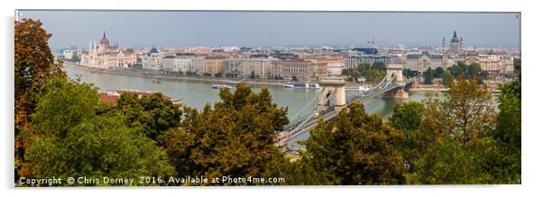 Budapest Panorama from Castle Hill Acrylic by Chris Dorney