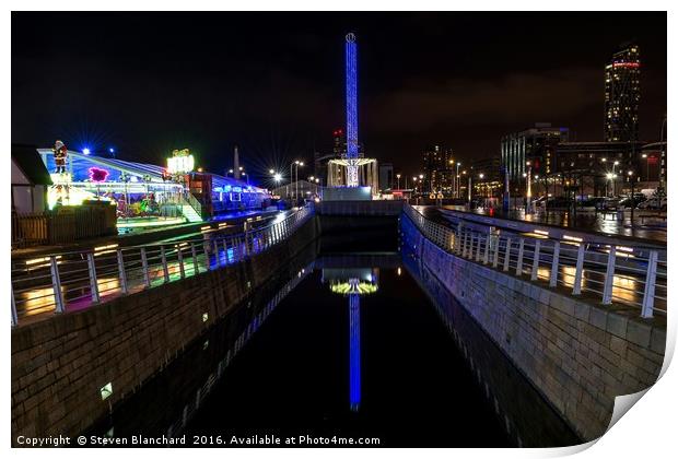 Leeds to Liverpool canal Print by Steven Blanchard