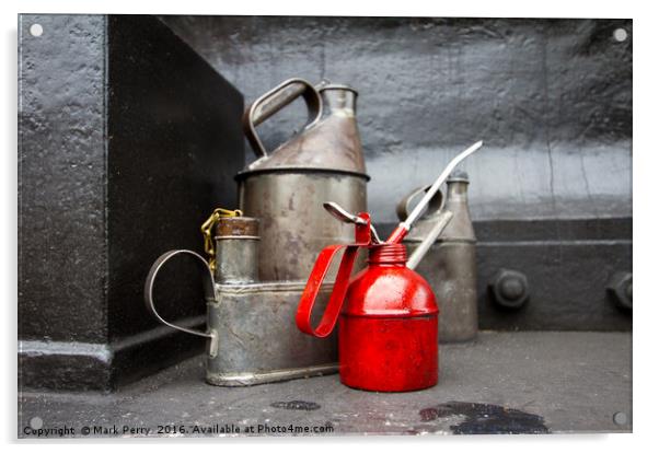 steam train still life Acrylic by Mark Perry