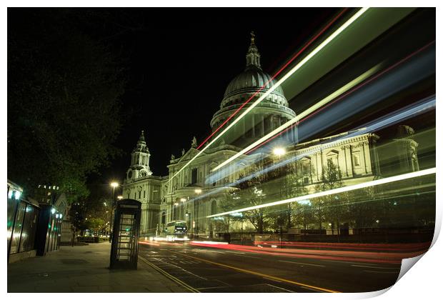 St Paul's Cathedral At Night Print by Milton Cogheil