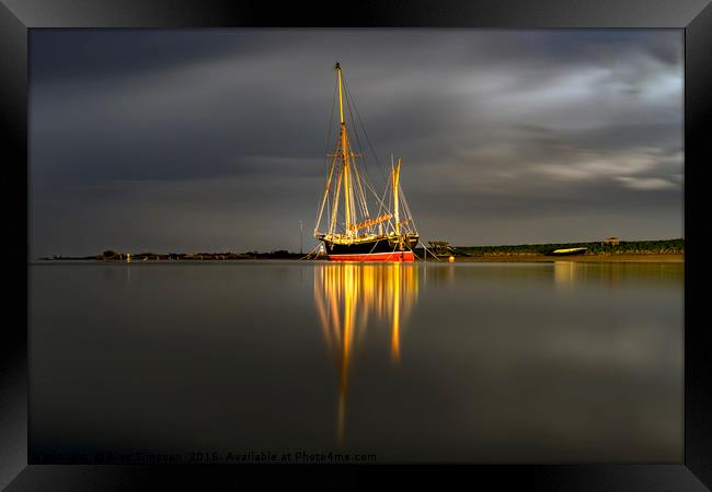 Sailing Barge - Juno Framed Print by Alan Simpson