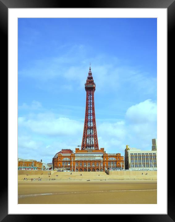 Blackpool Tower. Framed Mounted Print by Victor Burnside