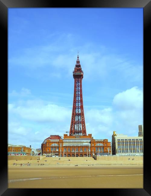 Blackpool Tower. Framed Print by Victor Burnside