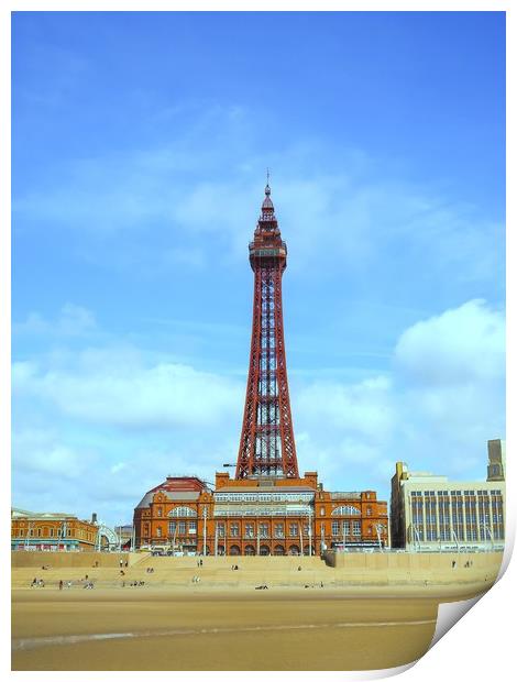Blackpool Tower. Print by Victor Burnside