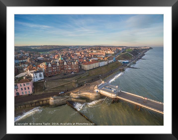Cromer Promenade Aerial View Framed Mounted Print by Graeme Taplin Landscape Photography