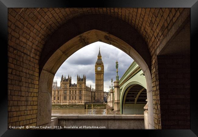 Big Ben, Westminster, London Framed Print by Milton Cogheil