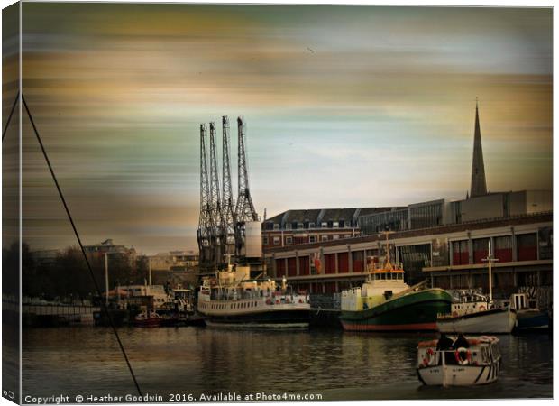 Dockside History. Canvas Print by Heather Goodwin