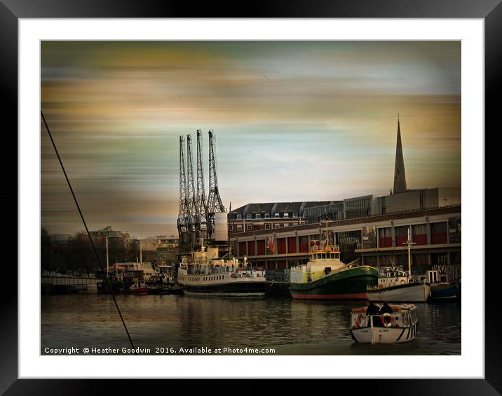 Dockside History. Framed Mounted Print by Heather Goodwin