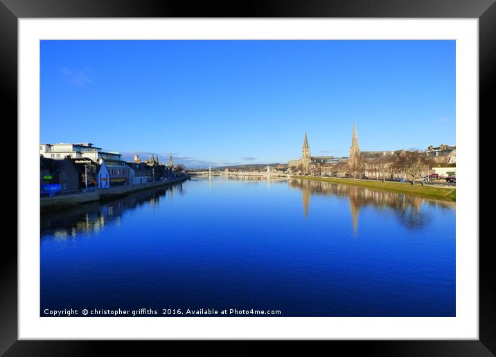 River Ness 3 Framed Mounted Print by christopher griffiths