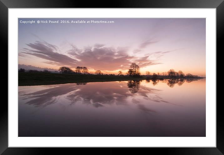 First Light on King's Sedgemoor Drain Framed Mounted Print by Nick Pound