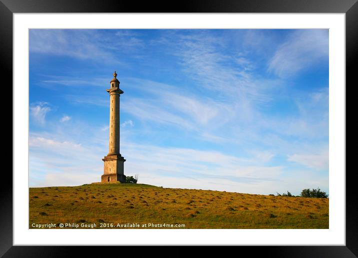 Monument on the Hill Framed Mounted Print by Philip Gough