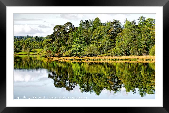 Reflection in the Landscape Framed Mounted Print by Philip Gough