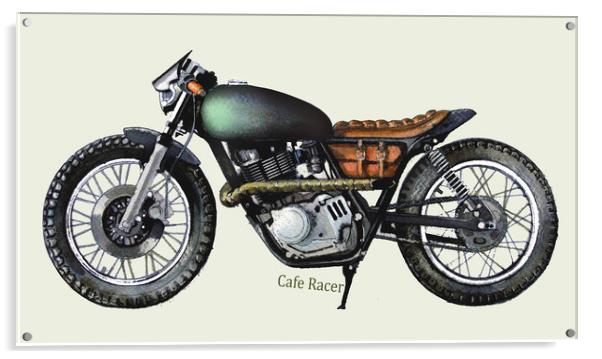 Cafe Racer Acrylic by John Lowerson