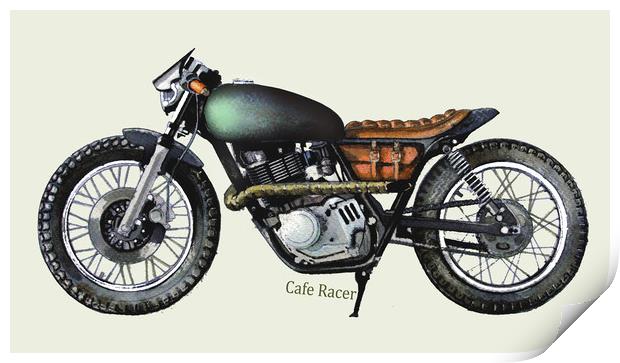 Cafe Racer Print by John Lowerson