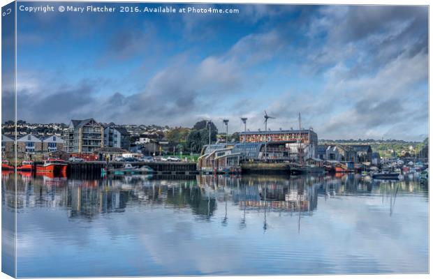 Penryn Reflections Canvas Print by Mary Fletcher