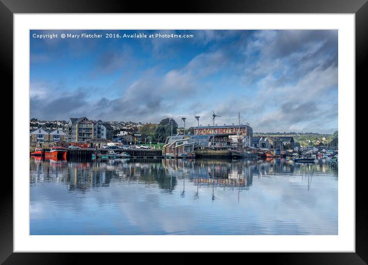 Penryn Reflections Framed Mounted Print by Mary Fletcher