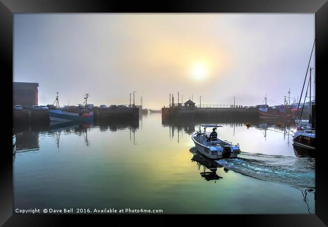 Early morning  Padstow harbor is still. Framed Print by Dave Bell