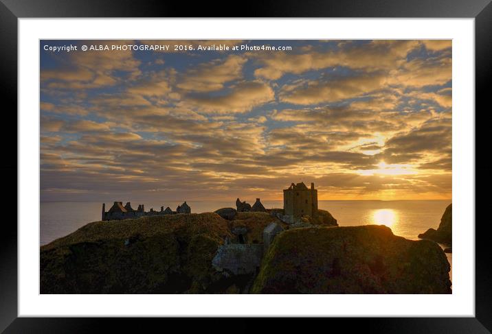 Dunnottar Castle, Stonehaven, Scotland. Framed Mounted Print by ALBA PHOTOGRAPHY