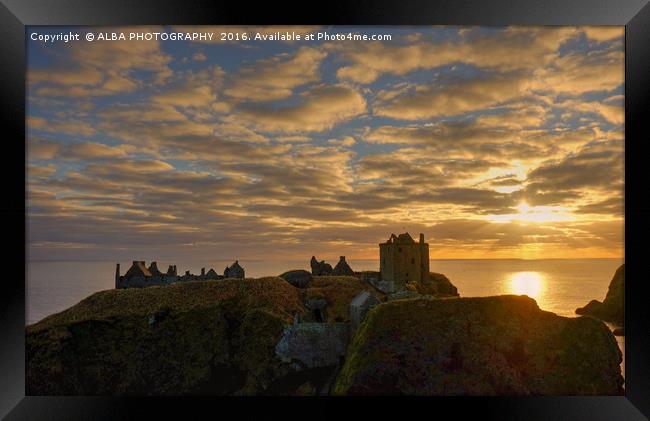 Dunnottar Castle, Stonehaven, Scotland. Framed Print by ALBA PHOTOGRAPHY