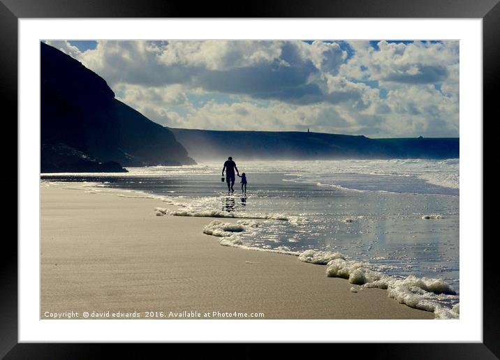 Father and daughter time                     Framed Mounted Print by david edwards