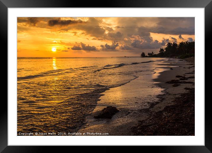 Cayo Guillermo at sunrise Framed Mounted Print by Jason Wells
