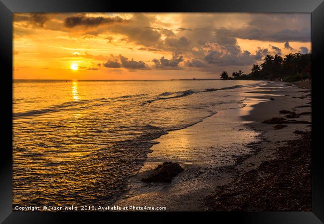 Cayo Guillermo at sunrise Framed Print by Jason Wells