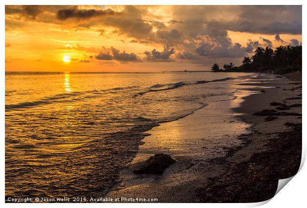 Cayo Guillermo at sunrise Print by Jason Wells
