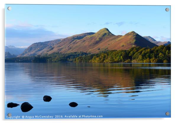 Derwentwater at daybreak Acrylic by Angus McComiskey